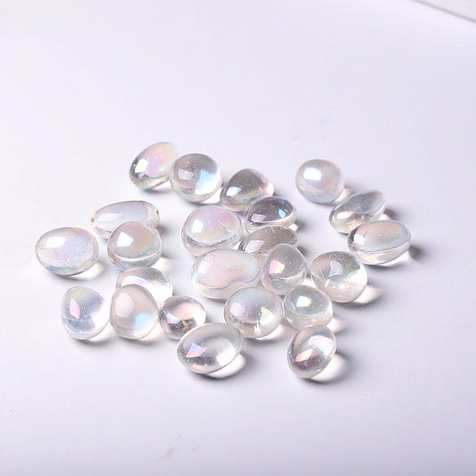 20mm-30mm Hot Sale Angel Aura Clear Quartz Tumbles