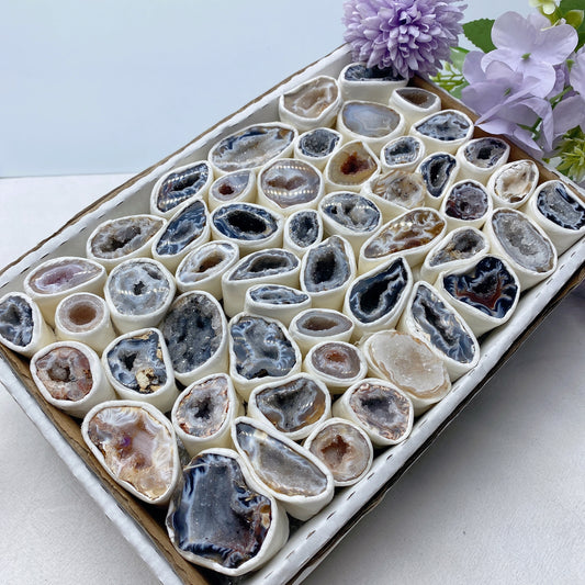 Druzy Agate Geode Collection Box Crystal Healing Bulk Wholesale