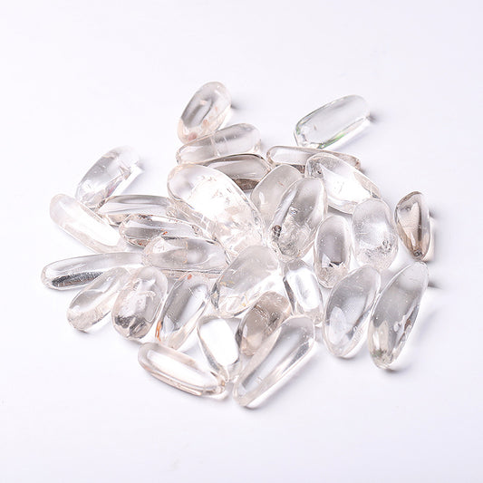 35mm-42mm Natural Clear Quartz Tumbles for Healing