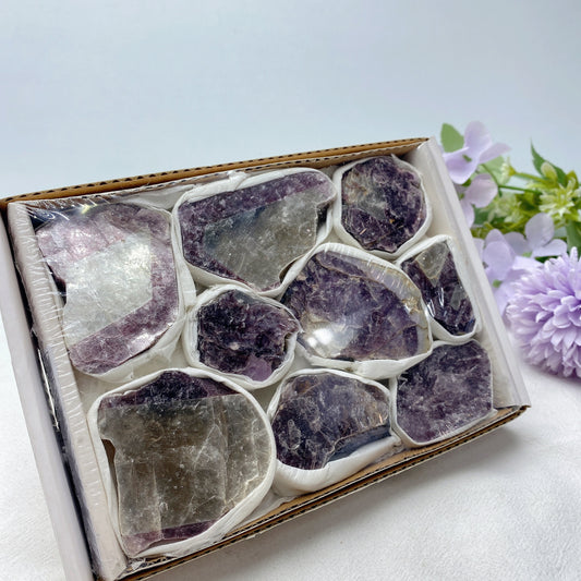 Purple Mica Raw Stone Collection Box Crystal Healing Bulk Wholesale
