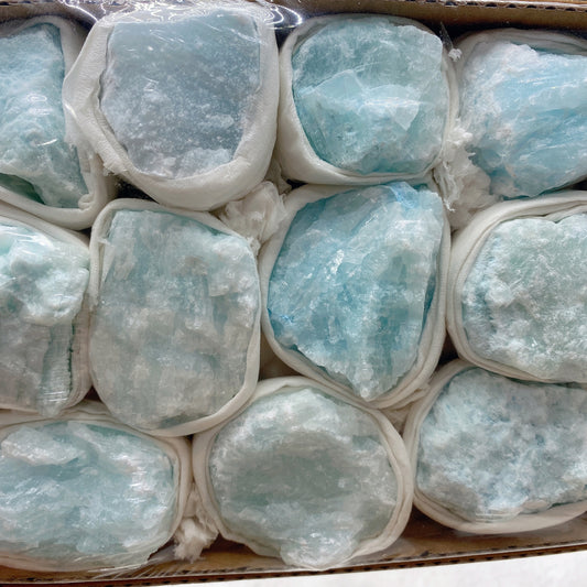 Blue Aragonite Raw Stone Collection Box Crystal Healing Bulk Wholesale