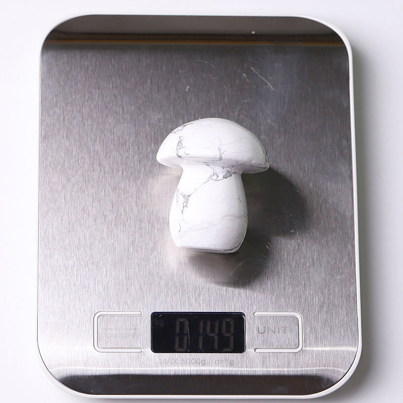 2" Howlite Mushroom Crystal Carvings