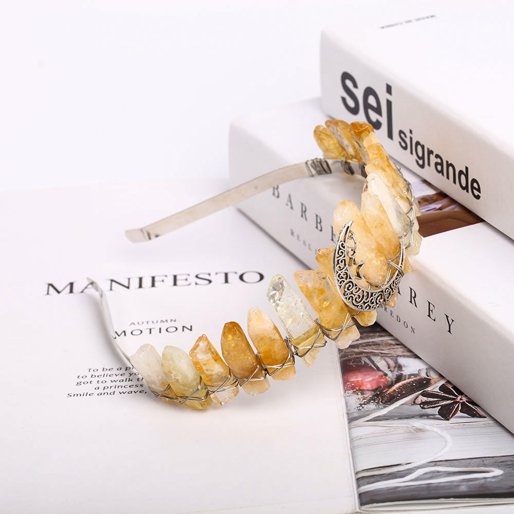 Raw Citrine Crystal Crown