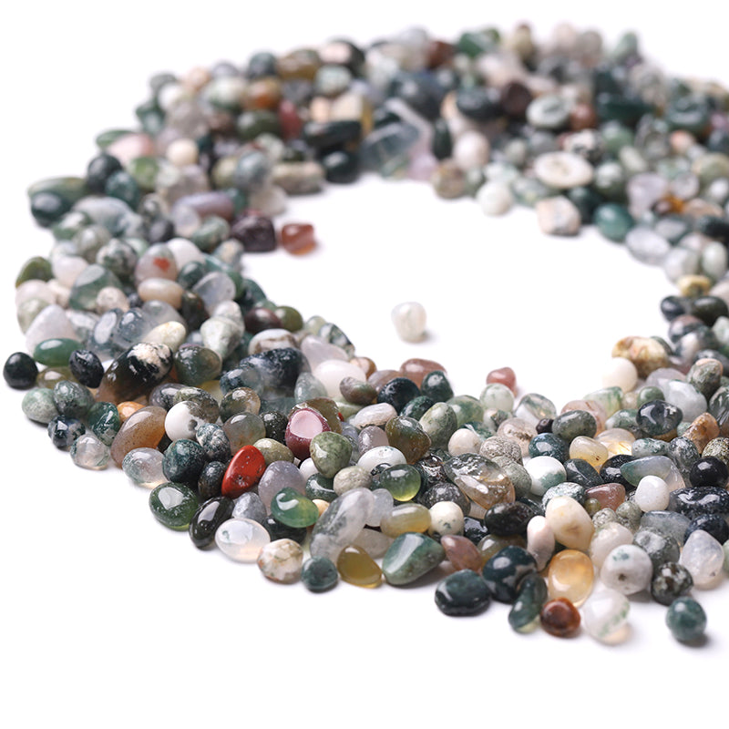 Natural Moss Agate Chips Crystal Chips for Decoration