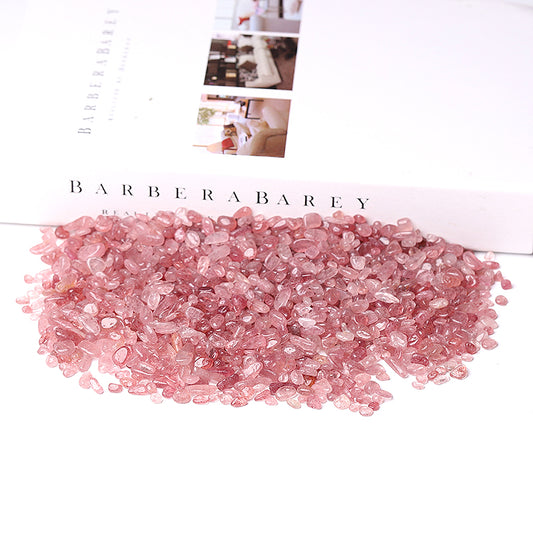 Different Size Natural Strawberry Quartz Chips Crystal Chips for Decoration