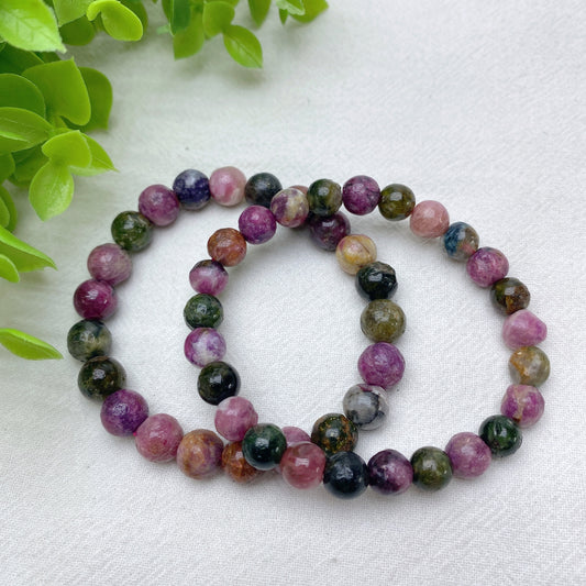 7.5mm 8.5mm Half Polished Tourmaline Crystal Healing Bulk Wholesale
