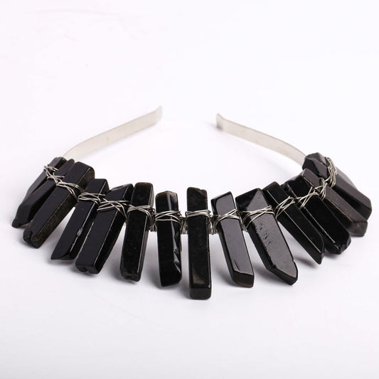 Handmade Raw Quartz Aura Angel Crystal Crown #2