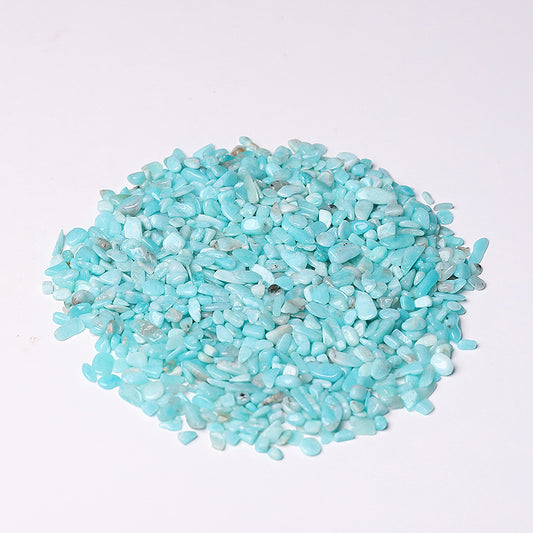 Different Size Natural Amazonite Chips Crystal Chips for Decoration