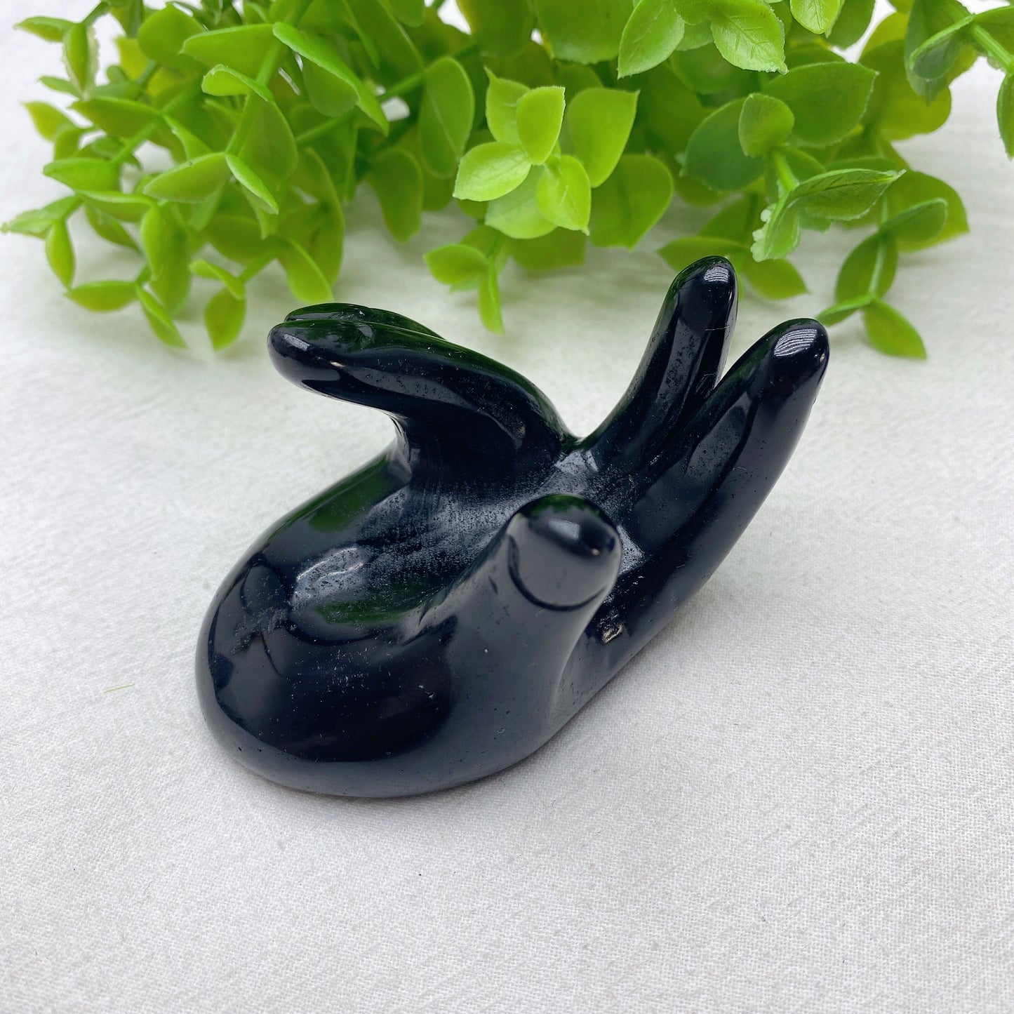 3.0" Fluorite Black Obsidian Hand Carving Crystal Healing Bulk Wholesale