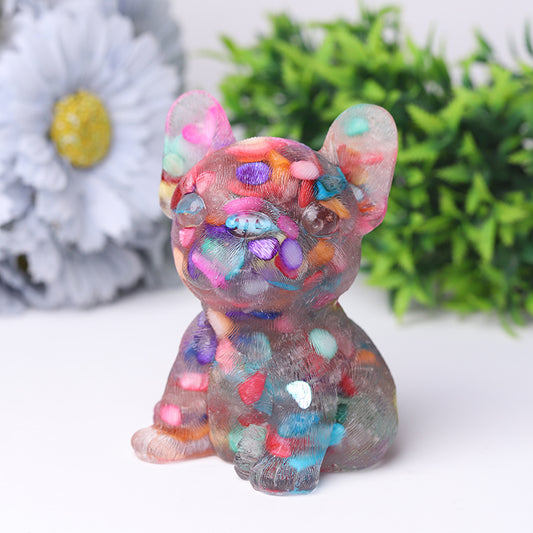 3.5" Resin French Bulldog Crystal Carvings