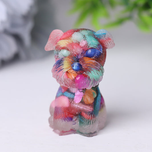 Wholesale Resin Crystal Schnauzer Dog