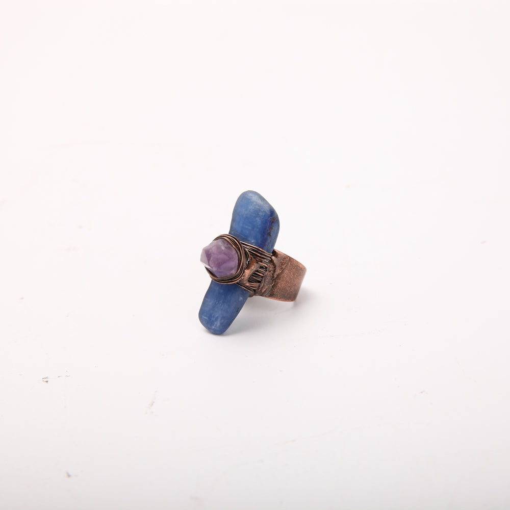 Handmade Amethyst Kyanite Ring