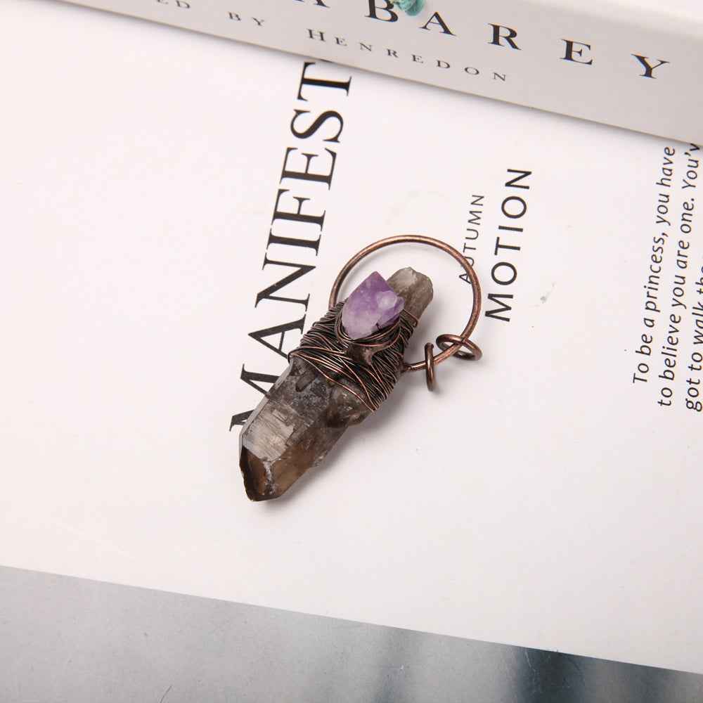 Amethyst Smoky Quartz Pendant Bulk Wholesale