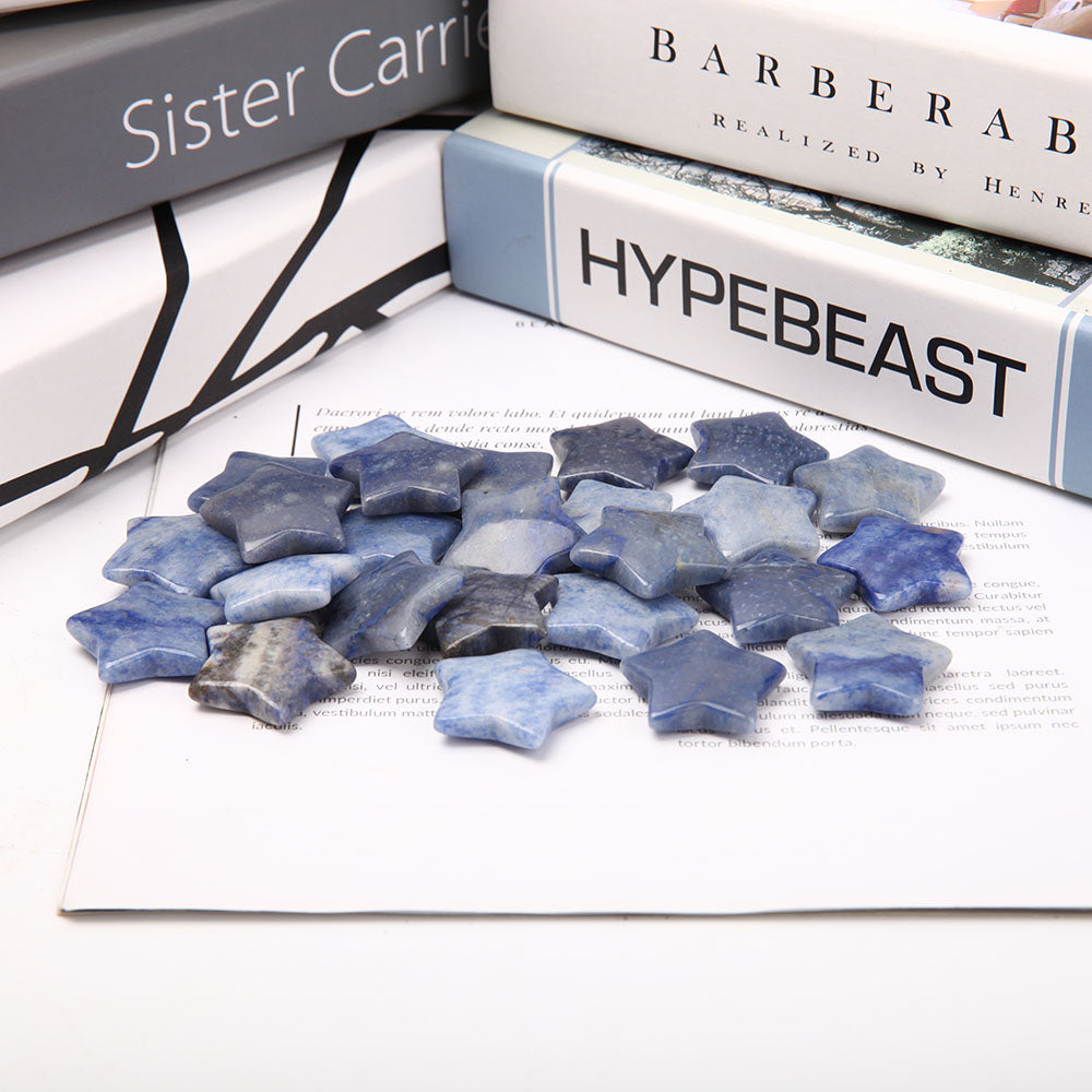 Blue Aventurine Star Carvings