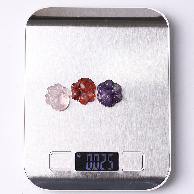 1" Cat Paw Crystal Carvings