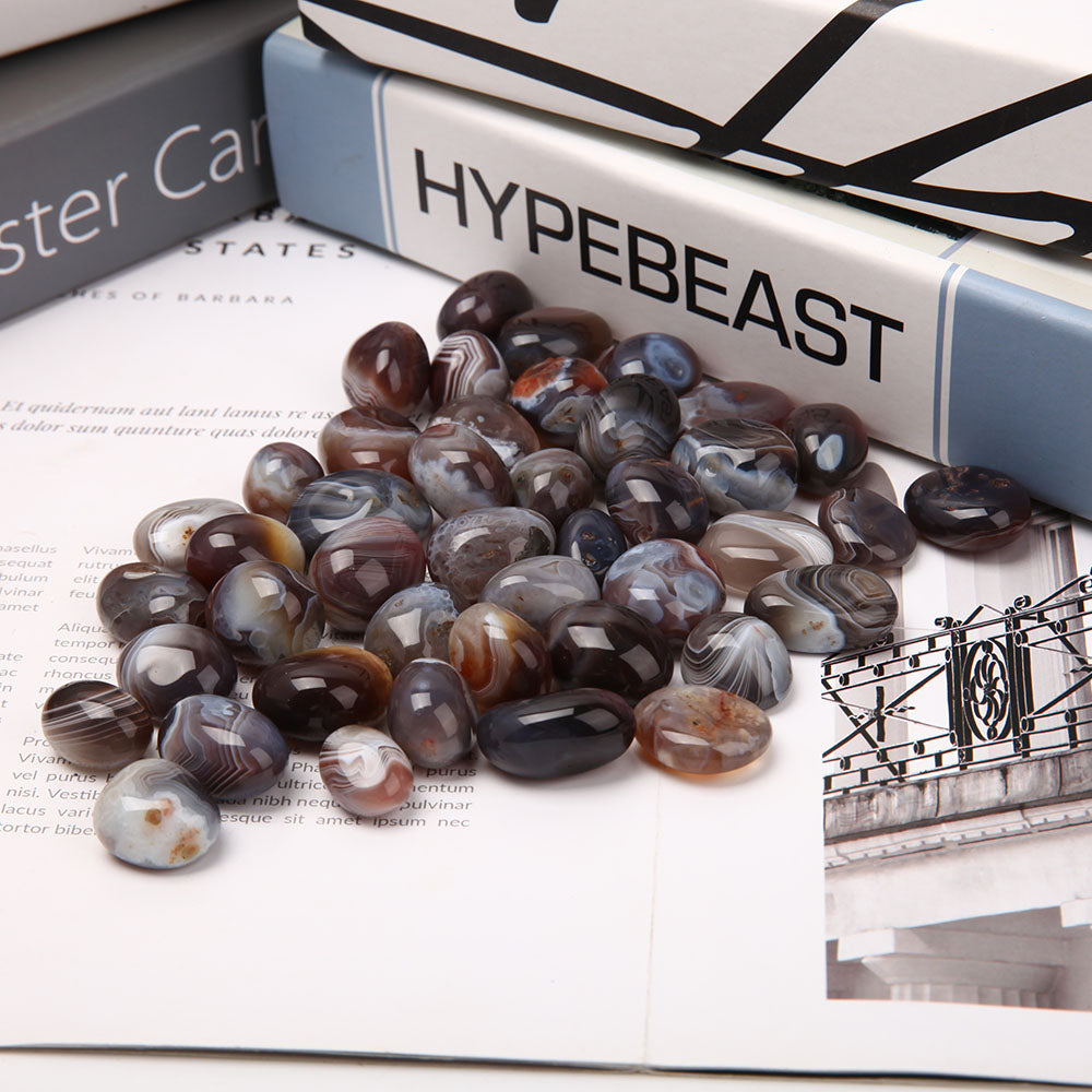 Black Sardonyx Tumbled Stone 0.5kg