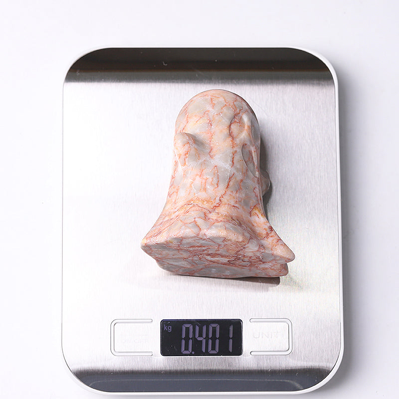 Red Line Ghost Crystal Carvings for Halloween