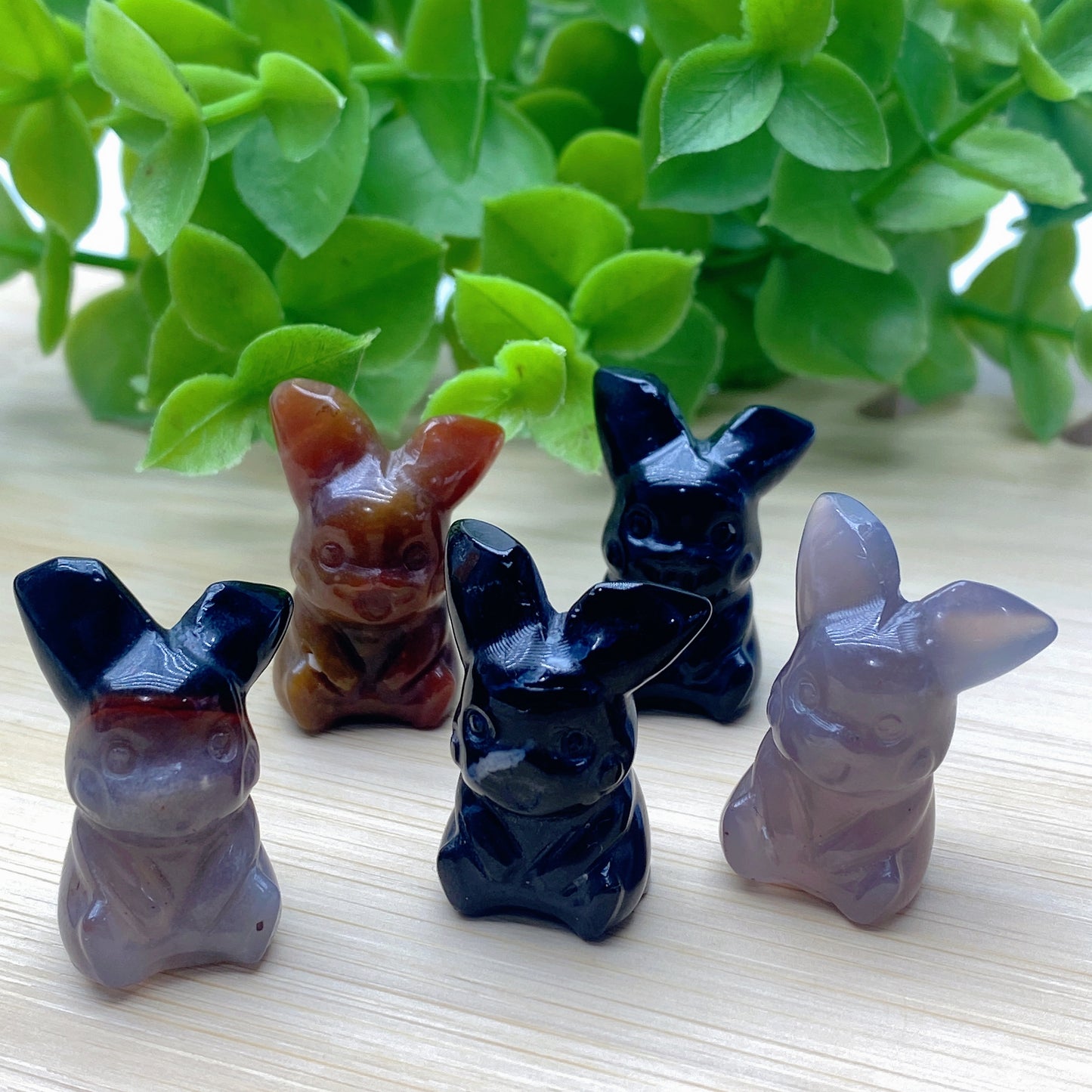 1.0" Mini Ocean Jasper Pikachu Carvings Crystal Healing Bulk Wholesale