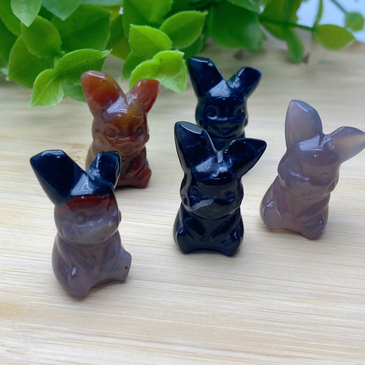 1.0" Mini Ocean Jasper Pikachu Carvings Crystal Healing Bulk Wholesale