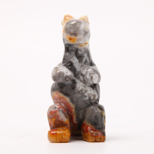 Crazy Agate Dindosaur Carving