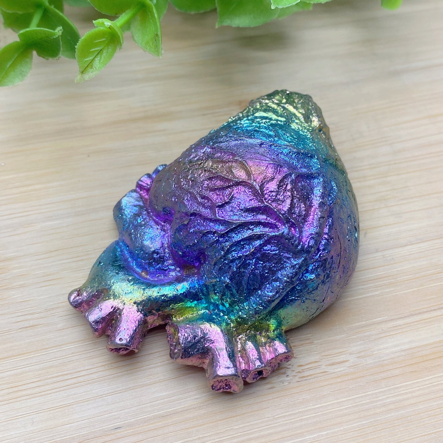 2.5" Aura Bismuth Heart Carvings Crystal Healing Bulk Wholesale