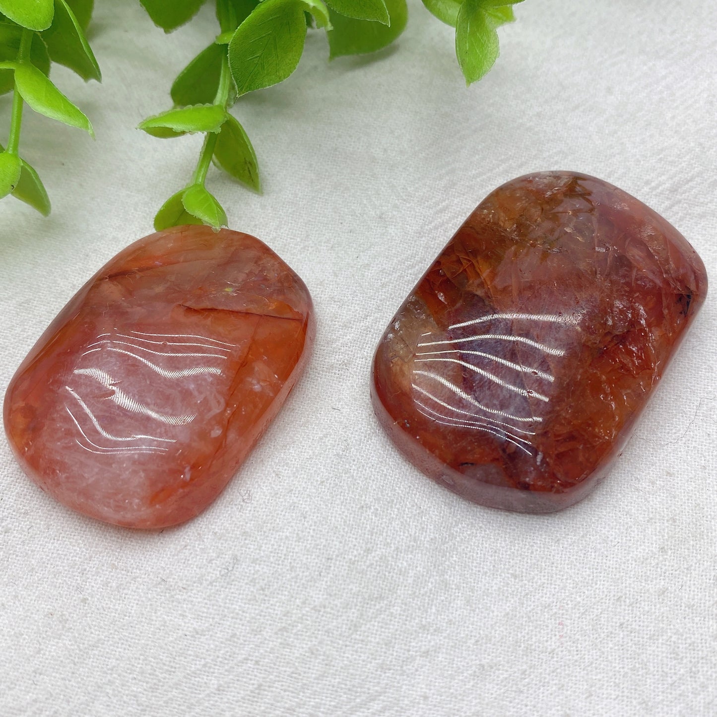 1.5"-2.3" Fire Quartz Palms Crystal Healing Bulk Wholesale