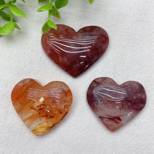 1.5"-2.3" Fire Quartz Palms Crystal Healing Bulk Wholesale