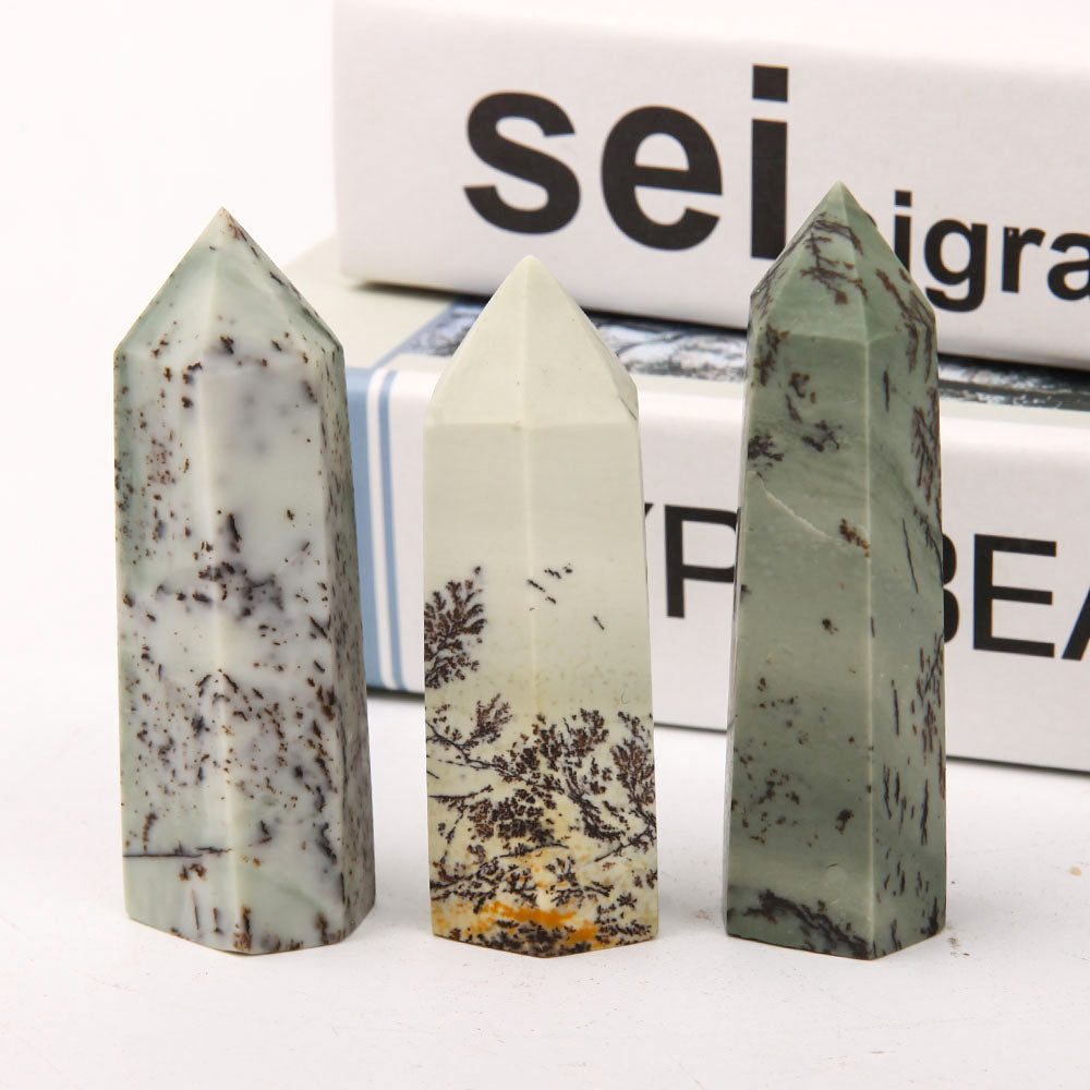 Set of 3 Flower Jade Points