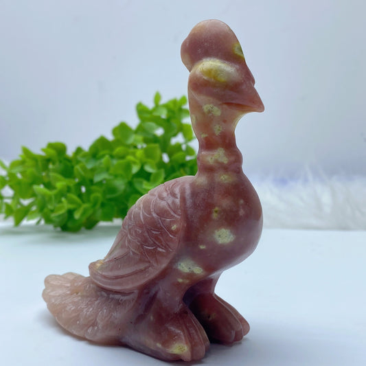 4.3" Jade Peacock Carving Crystal Healing Bulk Wholesale
