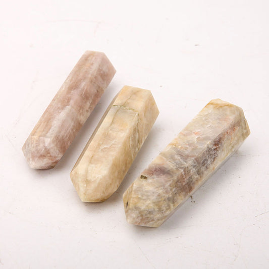 Set of 3 Peach Moonstone Points