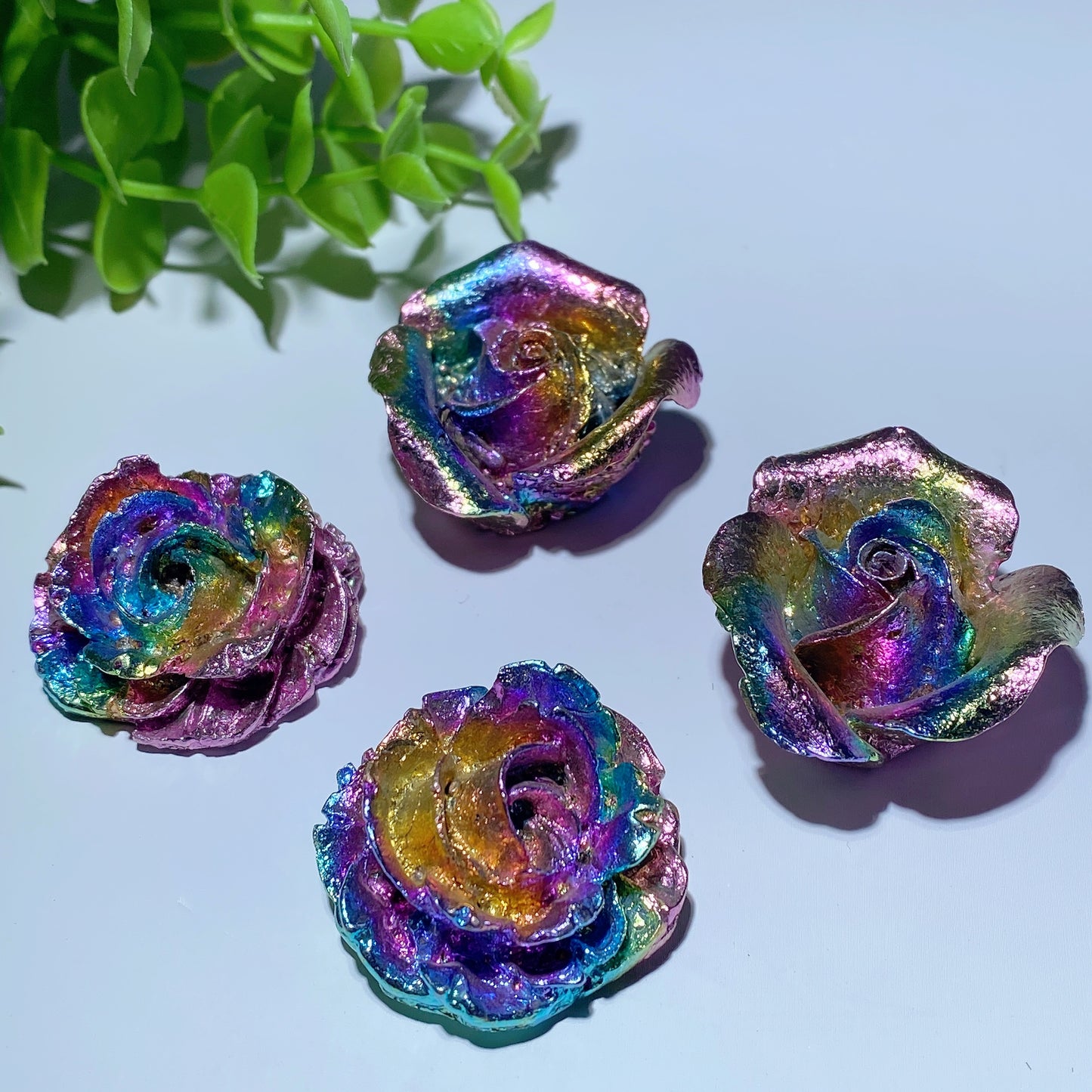 1.5“ Aura Bismuth Rose Flower Crystal Healing Bulk Wholesale