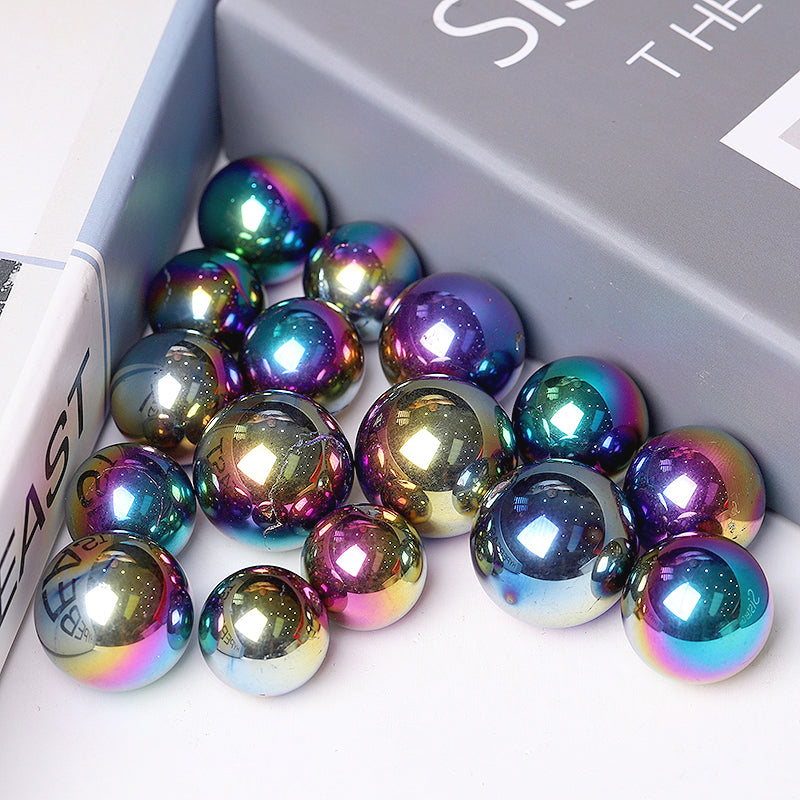 High Quality Titanium Aura Angel Crystal Spheres Crystal Balls for Healing