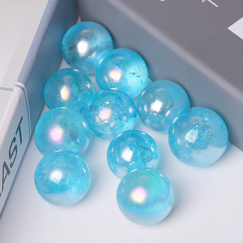 0.25kg Aura Blue Angel Crystal Spheres