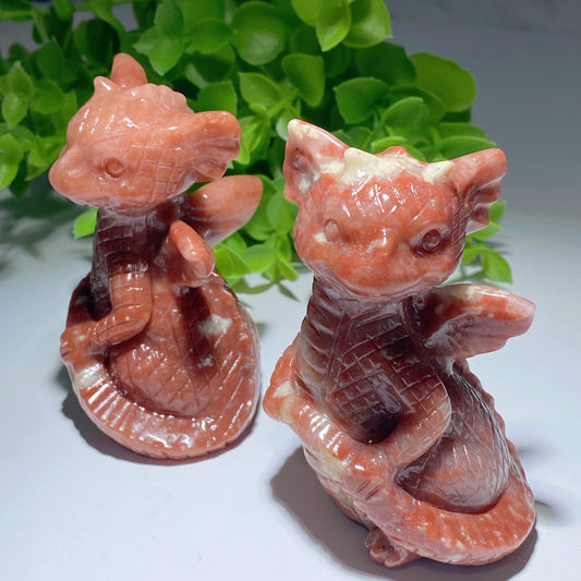 3.0" Jade Dragon Carving Crystal Healing Bulk Wholesale