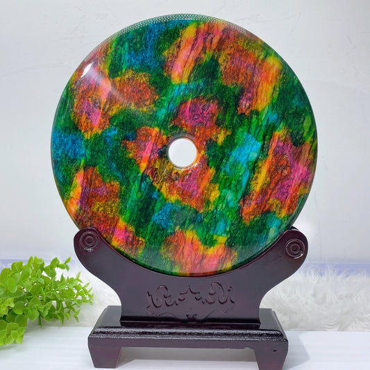 30cm Seven Color Jade Plate Free Form Crystal Healing Bulk Wholesale