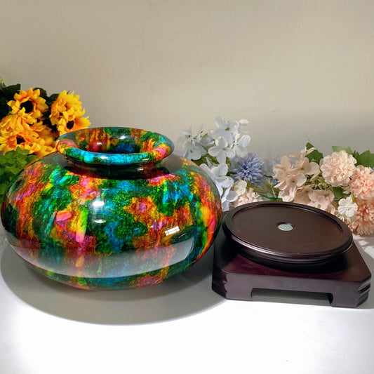 25cm Seven Color Jade Vase Free Form Crystal Healing Bulk Wholesale