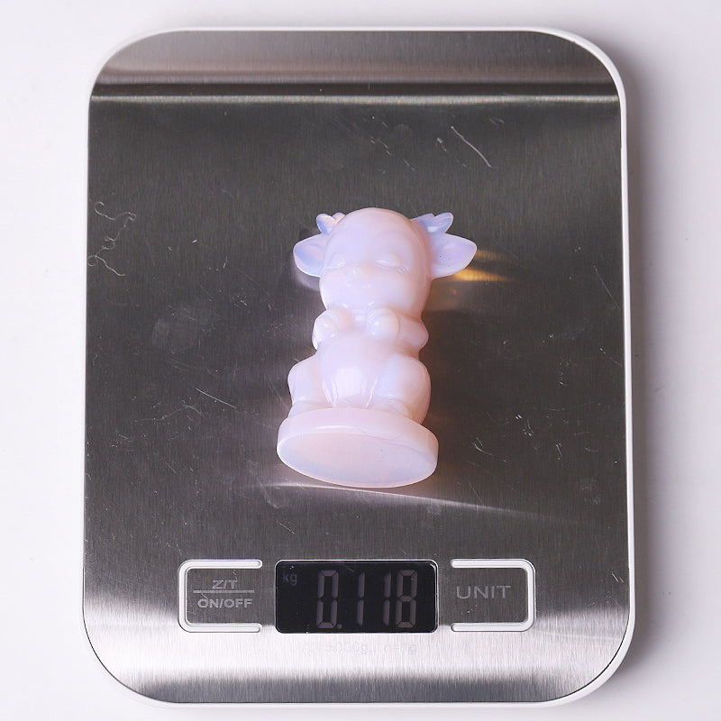 2.5" Pink Opalite Crystal Carvings