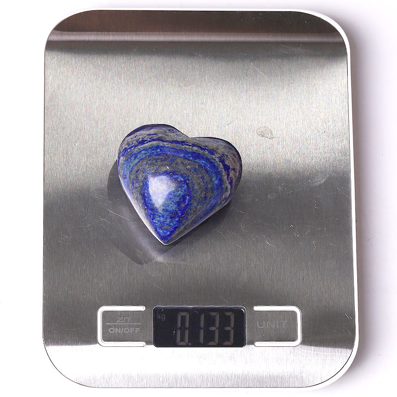 Lapis Heart Shape Crystal Carvings