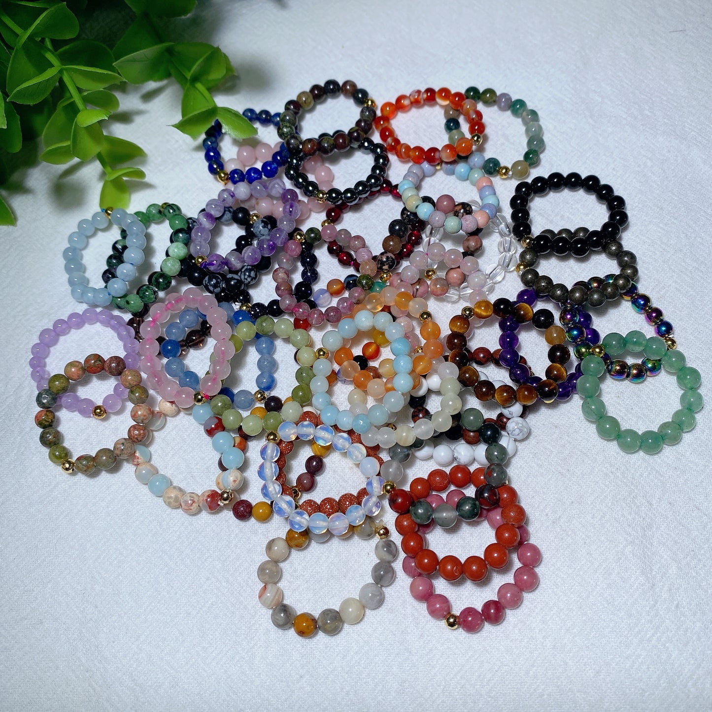 Mixed Crystal Adjustble Ring Crystal Healing Bulk Wholesale
