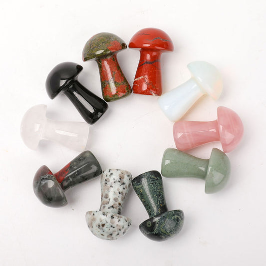 2" Crystal Mushroom Carvings