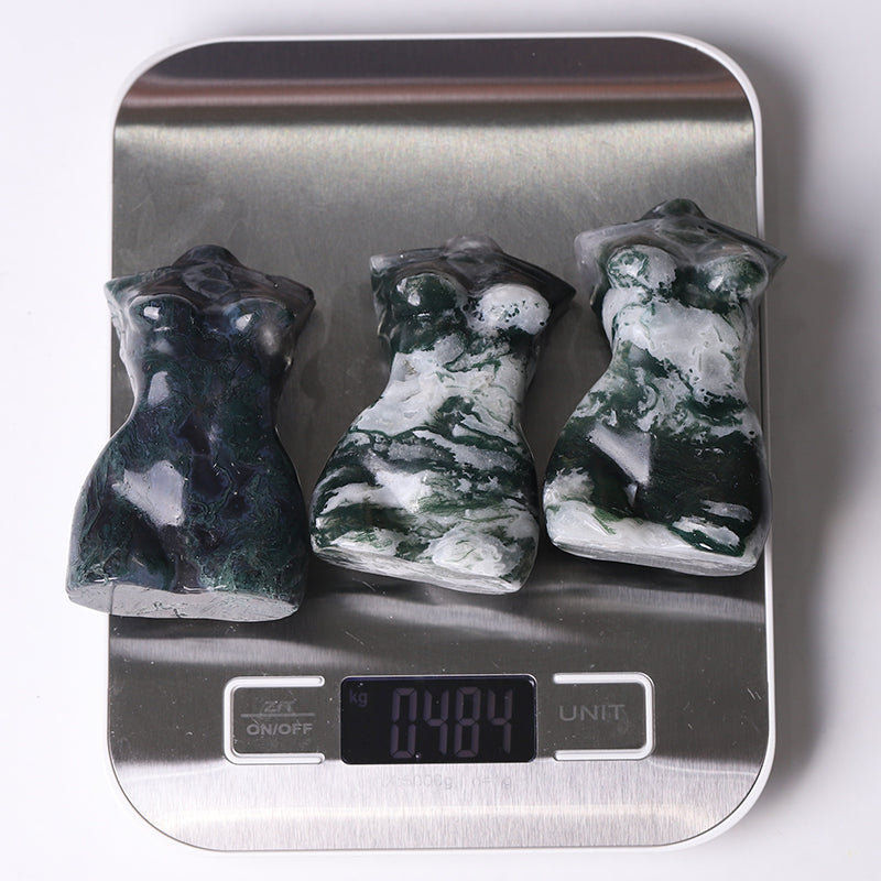 3“ Moss Agate Model Carving Crystal Healing Bulk Wholesale