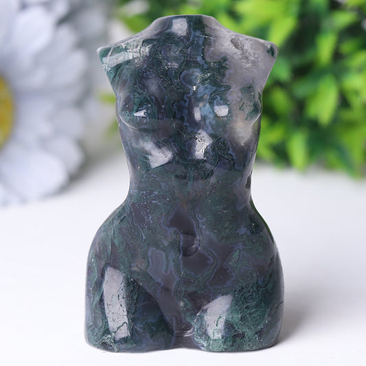 3“ Moss Agate Model Carving Crystal Healing Bulk Wholesale