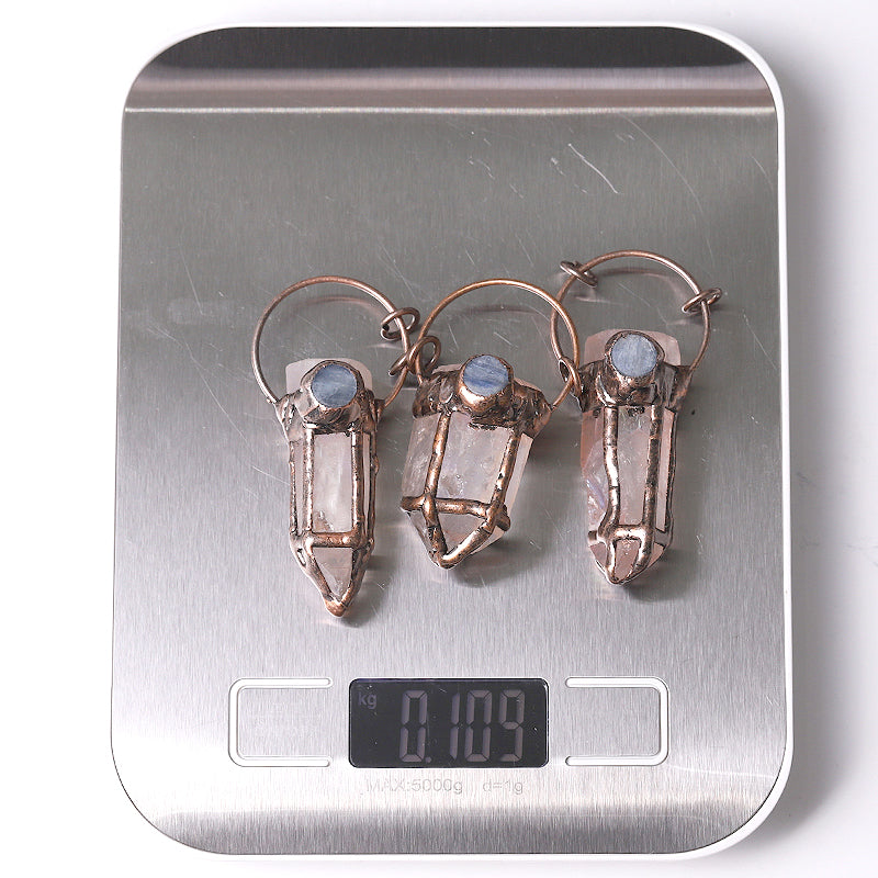 Rose Quartz with Kyanite Pendant for Jewelry DIY