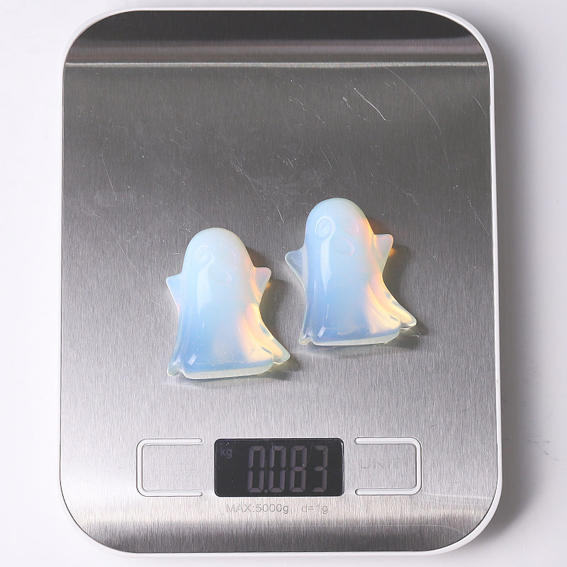 1.8" Opalite Ghost Crystal Carvings for Halloween