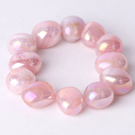 Aura Rose Quartz Angel Crystal Tumbles