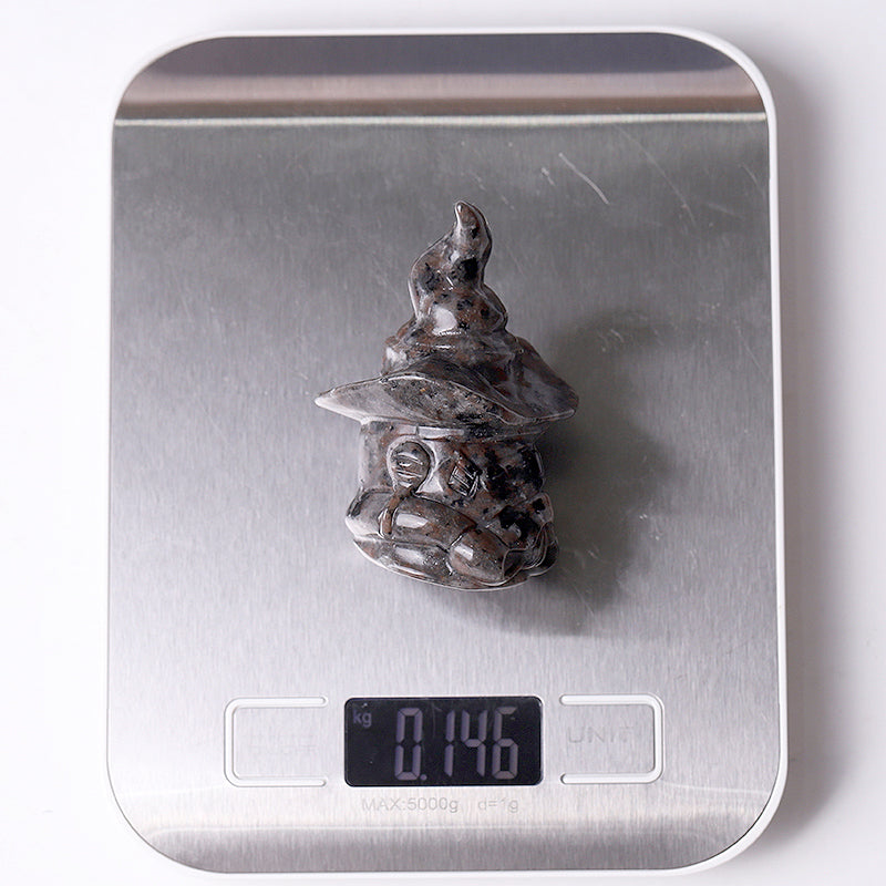 3" Yooperlite Wizard Crystal Carvings for Halloween