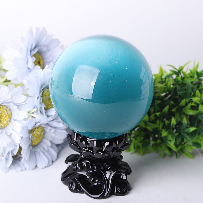 95mm Cat Eye Crystal Spheres