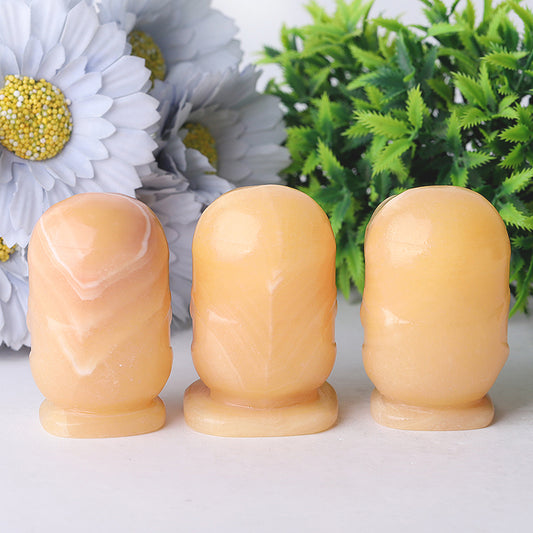 2.5" Yellow Jade Minions Crystal Carvings