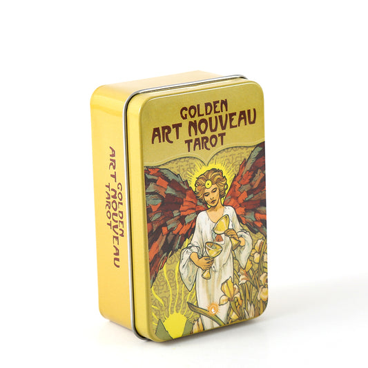 Golden Art Nouveau Tarot Metal Box Bulk Wholesale