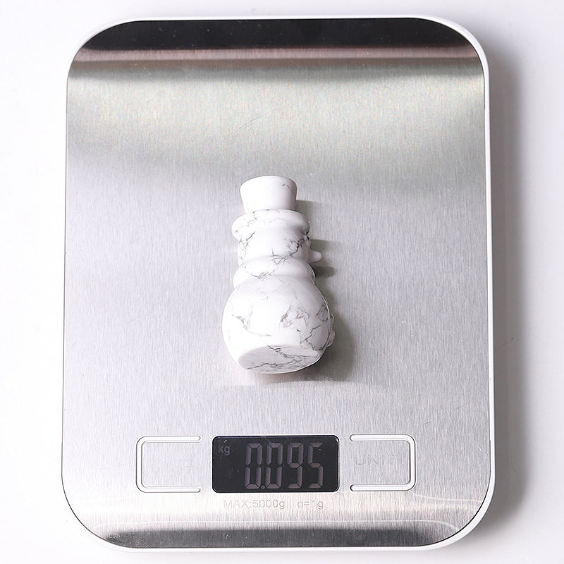 2.35" Howlite Snowman Crystal Carvings